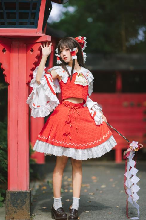 23031008  花柒Hana - 森森仙短款灵梦  15P-280M