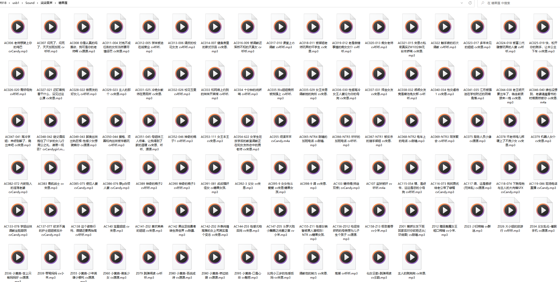 柒柒音声/糖果屋合集【301v】12.2G 双盘