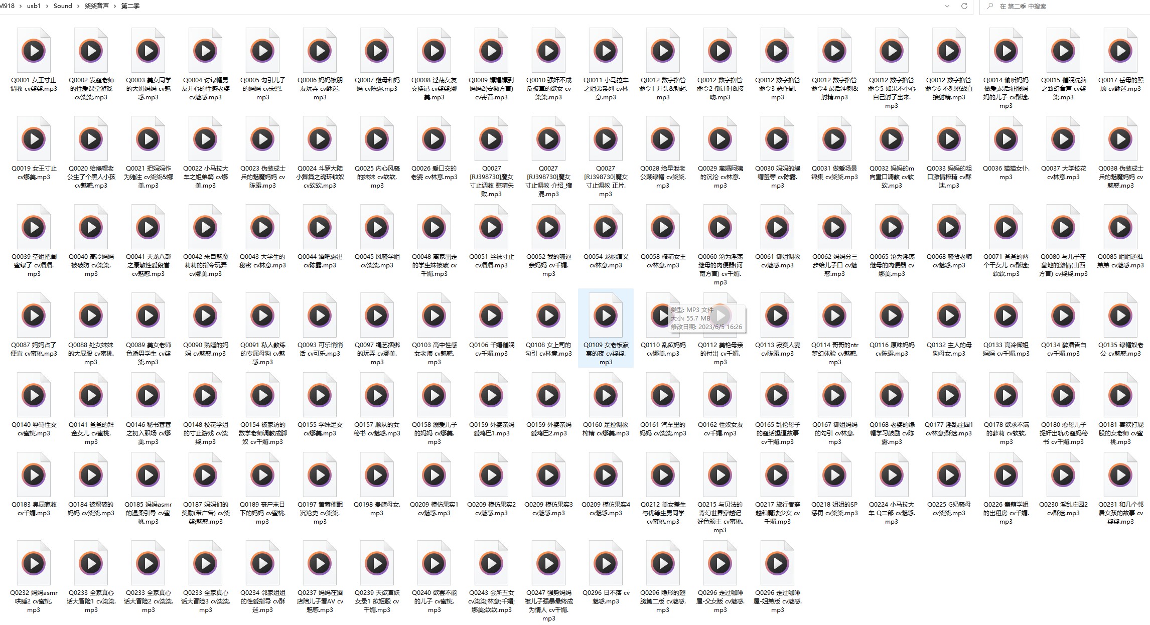 柒柒音声/糖果屋合集【301v】12.2G 双盘