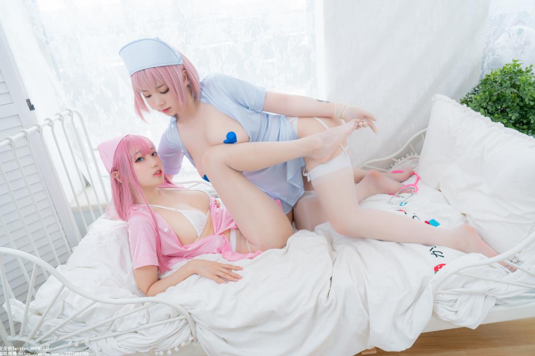 23080509  皮皮奶&amp;周叽是可爱兔兔 - 粉蓝护士  77P+8V-710M