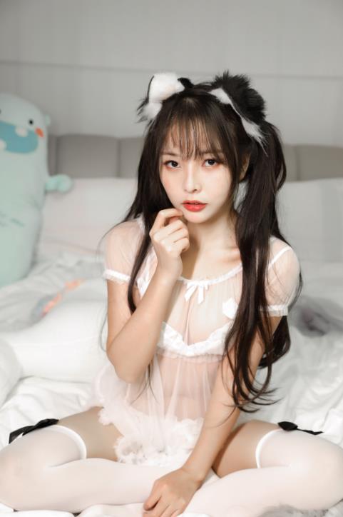 23090810  苏嫣嫣阿姨 - 白色猫耳头饰 10P-15M