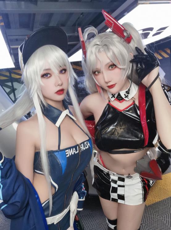 23101718  Momoko葵葵&amp;瓜希酱 - 碧蓝航线 欧根&amp;企业 赛车女郎 58P-277M