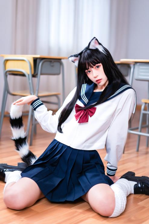 24020612  虫皿虫皿 - 猫娘jk制服  12P-81M