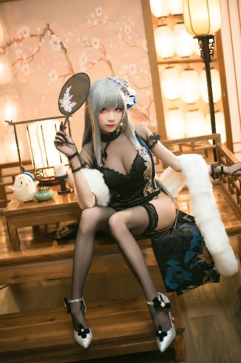 24050506  Tomoyo酱 – 碧蓝航线 路易九世旗袍  20P-77M