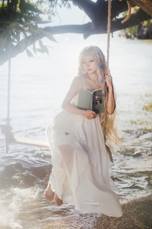 24071019   是三不是世w - 湖边白裙  15P-233M