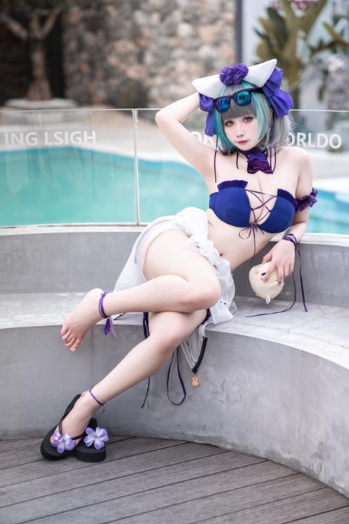 24123110   贞子蜜桃 - 碧蓝航线 柴郡泳装  60P+1V-1.19G