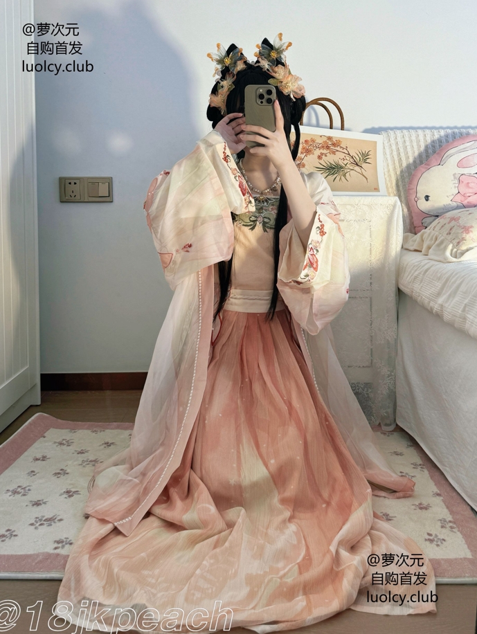 25123018   仙仙桃 - 粉色汉服裙 24P+1V-150M