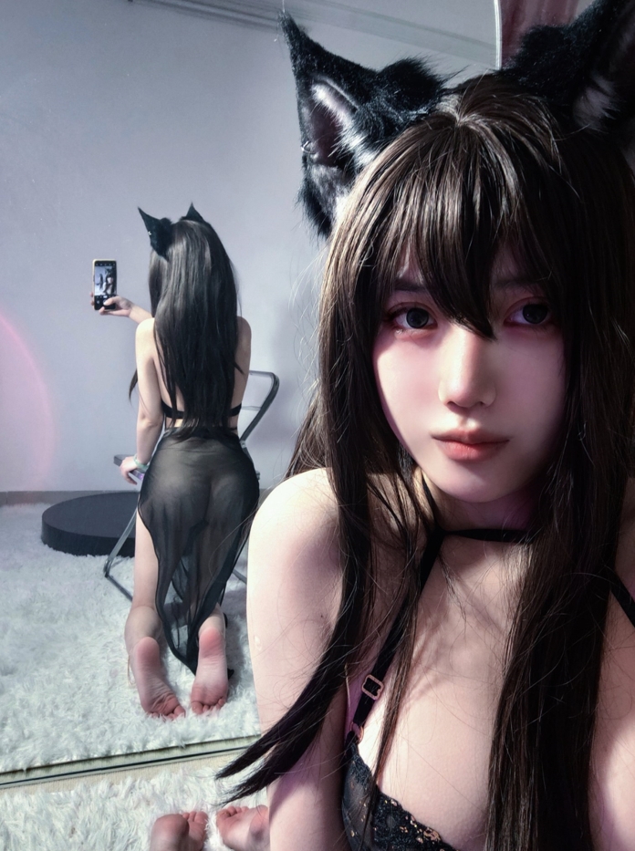 25121412   高桥千凛 - 幻龙+黑色冲锋衣+黑纱镂空 100P+5V-172M